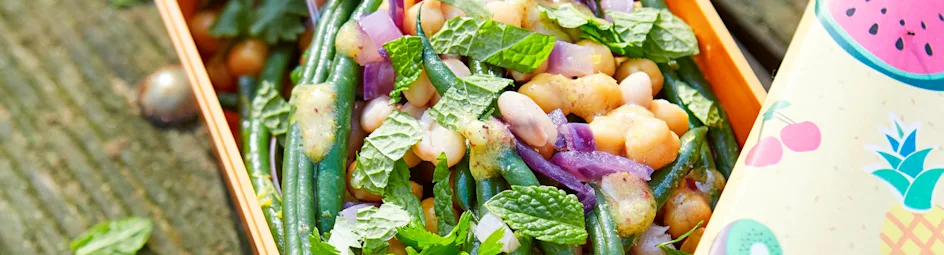 Frisse boontjessalade met munt en koriander