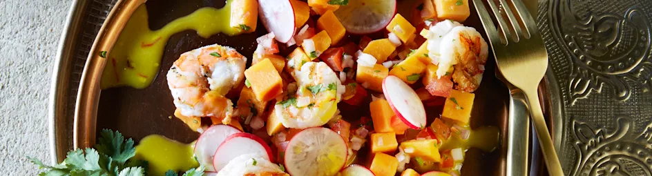 Garnalen in het zuur