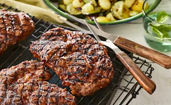 Ribeye met sinaasappel en rozemarijn