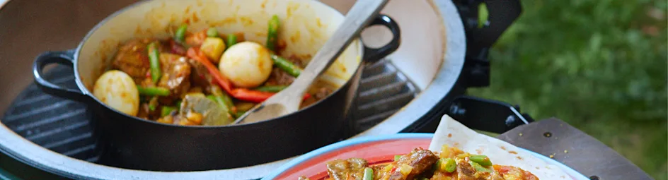 Roti masala met lamsvlees