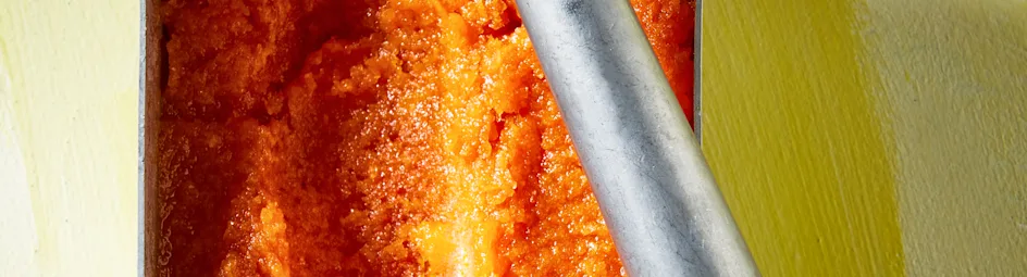 Sinaasappel-wortelsorbet