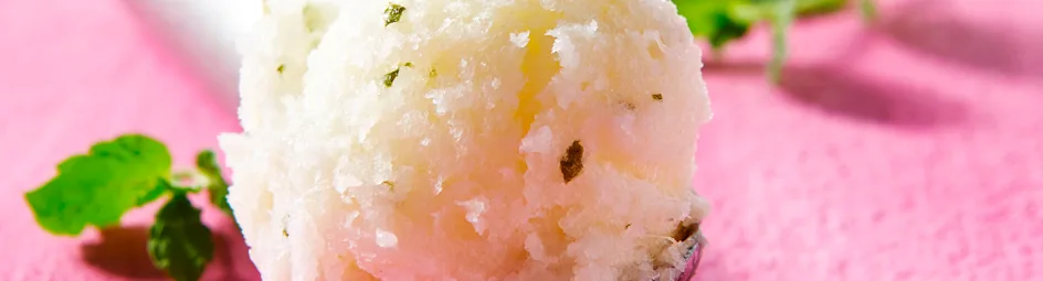 Ananassorbet met munt