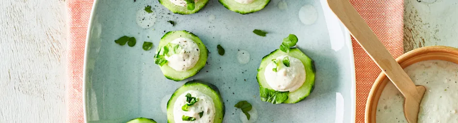 Komkommer met makreelmousse