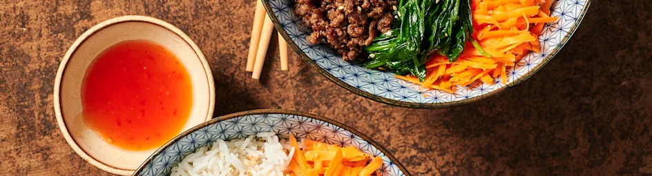 Bibimbap beef bowl