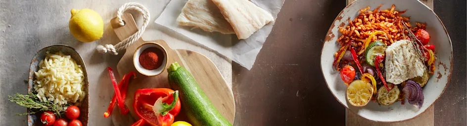 Kabeljauwfilet met groenten en rösti