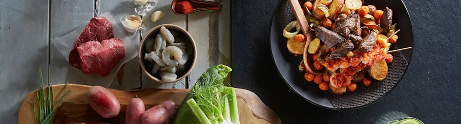 Surf & turf van de bakplaat