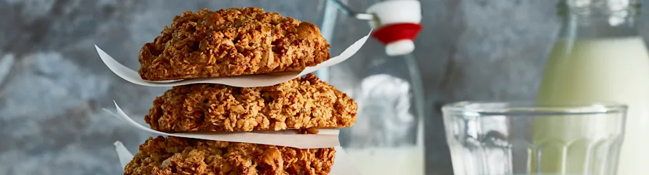 Havermoutkoekjes met sinaasappel en hazelnoot