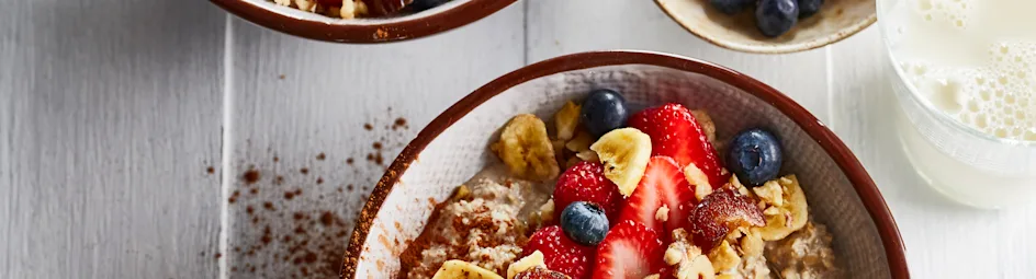 Overnight oats met dadels en walnoten