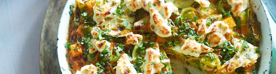 Frittata met pompoen en geitenkaas