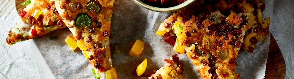 Provençaalse pannenkoek met linzen