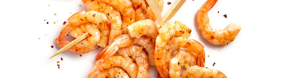 Geroosterde garnalenspiesjes