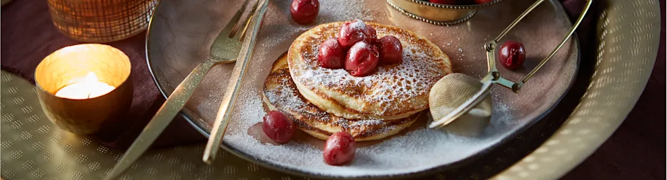 Ricottapannenkoekjes met kersen
