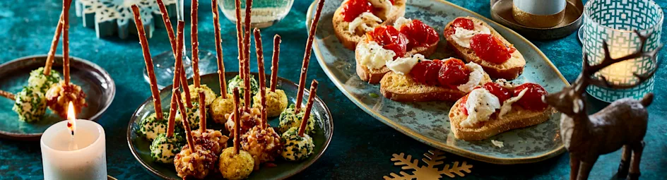 Bruschetta met gekonfijte tomaatjes en mozzarella