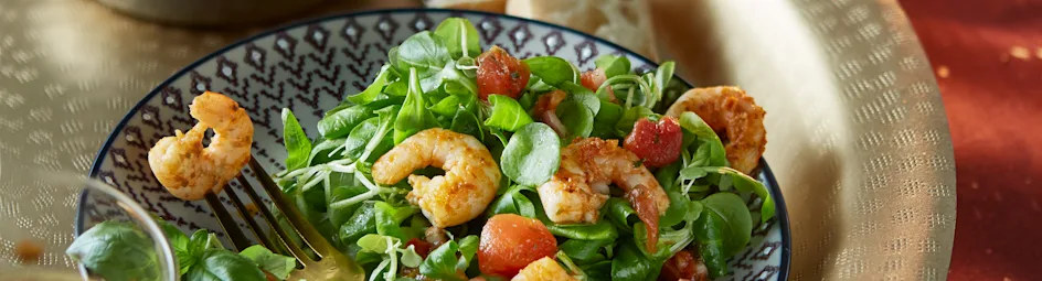 Garnalen met rode pesto