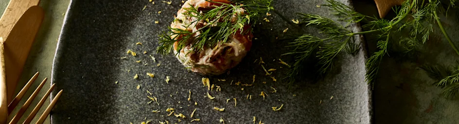 Amuse van gerookte makreel