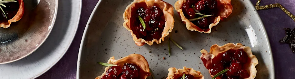 Krokant hambakje met cranberrycompote