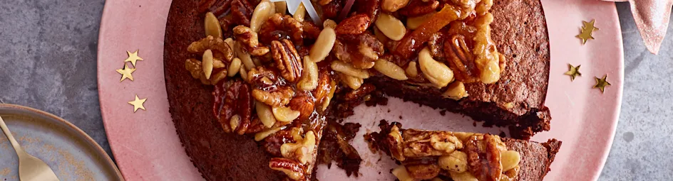 Notentaart met sinaasappel