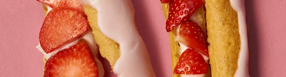 Aardbeien-eclairs