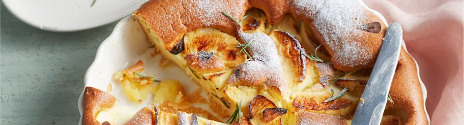 Knoflook-appelclafoutis