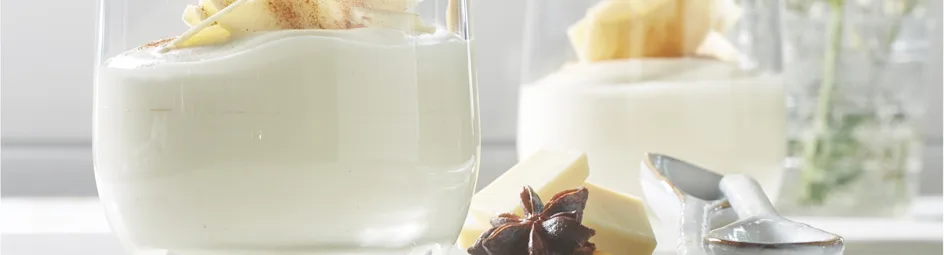 Wittechocolade-anijsmousse