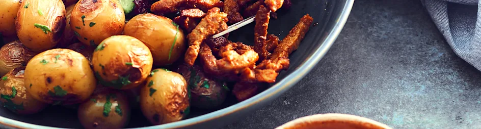 Shoarma met radijssalade en krieltjes