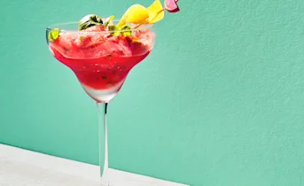 Watermeloen-basilicum mocktail