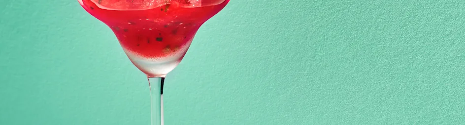 Watermeloen-basilicum mocktail