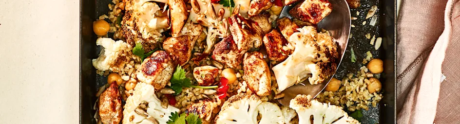 Bloemkoolsalade met kip en bulgur