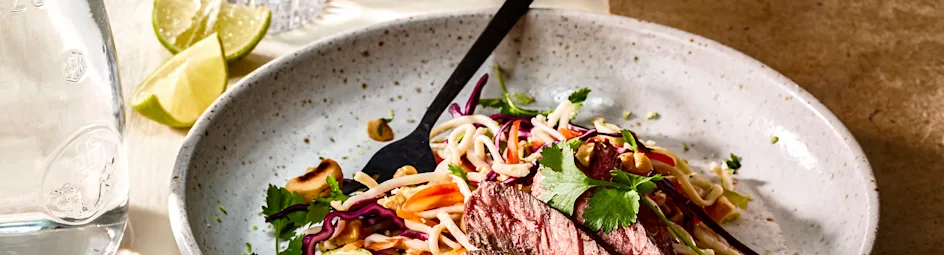 Oosterse biefstuksalade