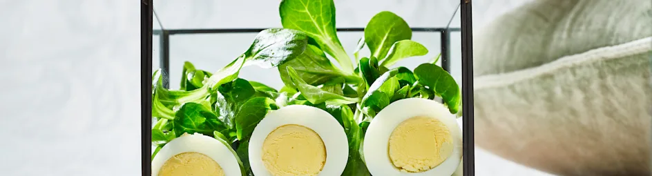 Stapelsalade met erwtjes