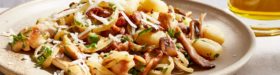 Gnocchi met paddenstoelen