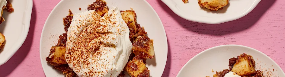 Romige hangop met kandij-appeltjes