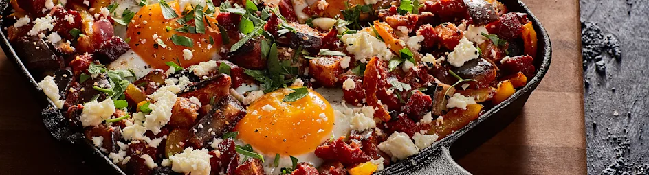 Shakshuka uit de oven met chorizo