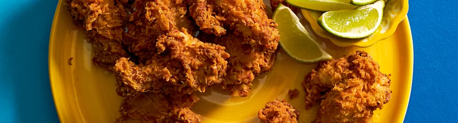 Krokante kip met pinda's