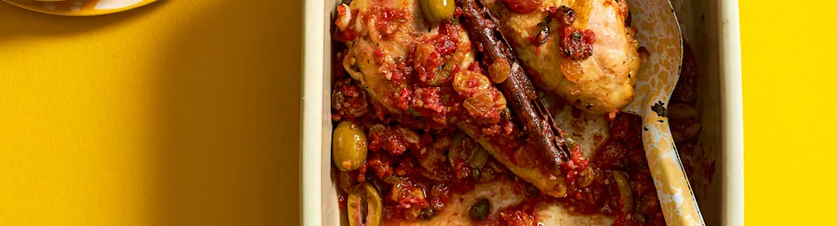 Zoete kip met olijven