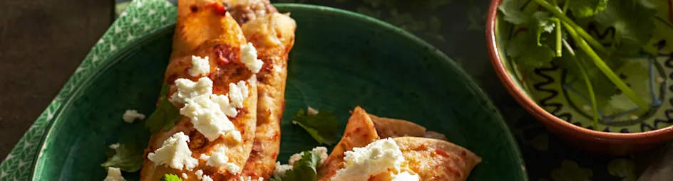 Enchiladas met bruine bonen