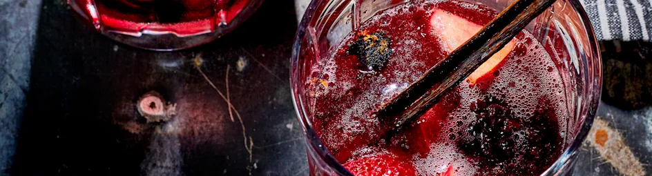 Bosvruchten-sangria met vanillle