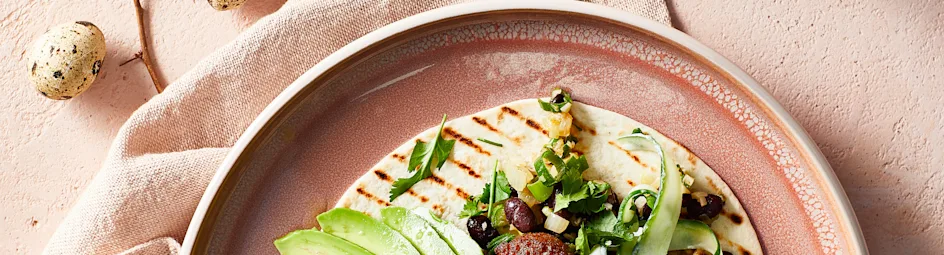 Wraps met bonenchili en falafel