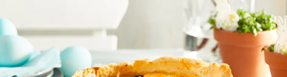 Broodquiche met spinazie en eieren