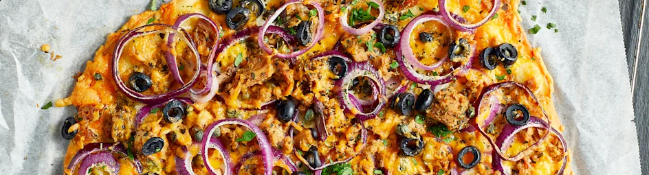 Pizza white tuna melt