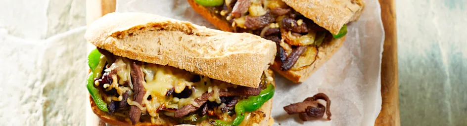Philly cheese steak-sandwich