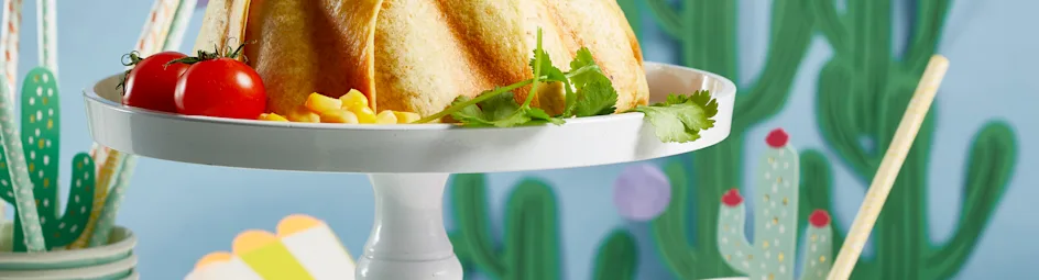 Tortillatulband met zoete-aardappelchili