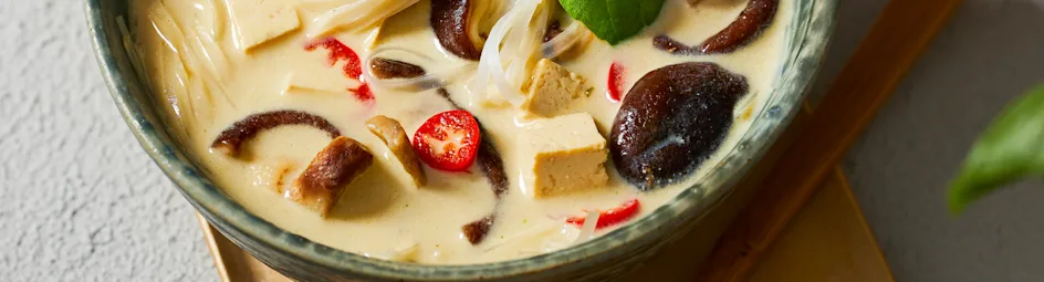 Thaise kokossoep met paddenstoelen