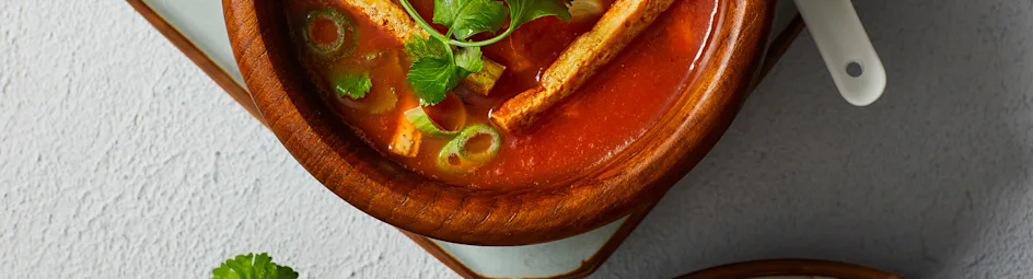 Chinese tomatensoep met tofu