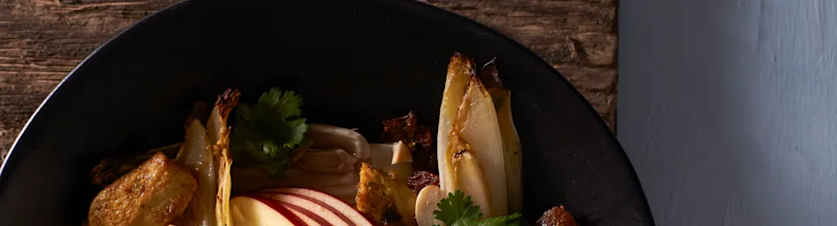 Geroosterde-witlofsalade met vadouvan-kip