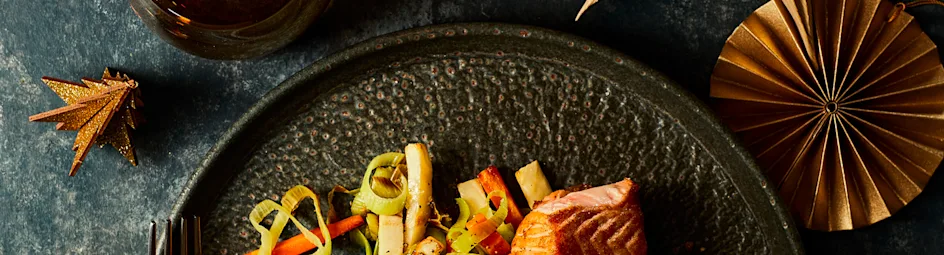 Gebakken zalm met bearnaisesaus