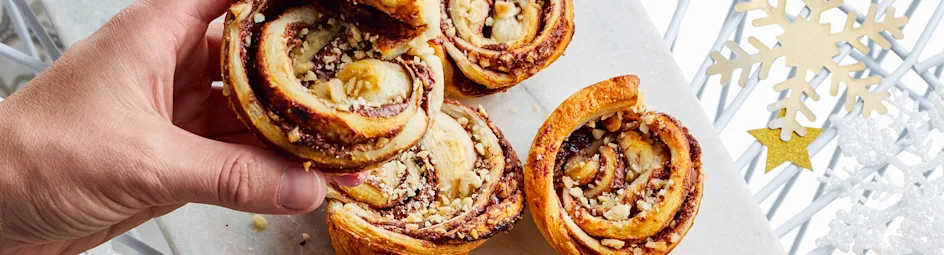 Cruffins met hazelnootpasta