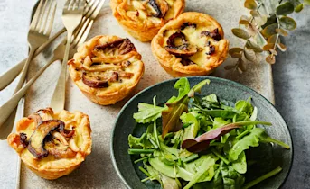 Mini-paddenstoelenquiches met truffelolie