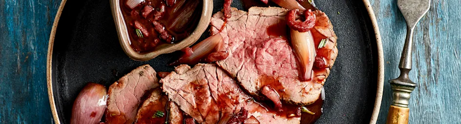 Rosbief met rozemarijn en sjalottenjus