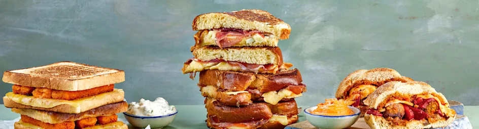 Falafel-tosti met hummus